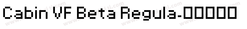 Cabin VF Beta Regula字体转换
